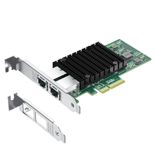 Изображение Сетевая карта 10Gtek 10G Dual LAN (Intel ELX550AT) PCIe x4.