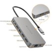 תמונה של תחנת עגינה Hyper Dual 4K HDMI 10-In-1 USB-C בצבע Space Gray