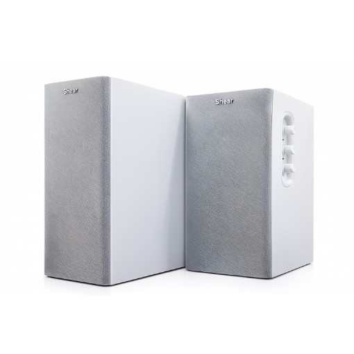 Picture of A pair of SHEAR SP223 powered speakers for classrooms and meeting rooms.