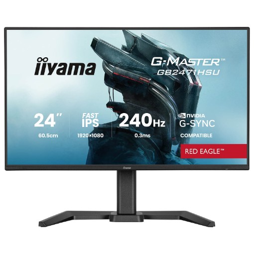 Picture of IIYAMA G-Master GB2471HSU-B1 gaming computer monitor, 23.8 inches.