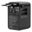 Изображение Универсальный адаптер для путешествий Verbatim Charge 'n' Travel 170W GaN III черного цвета