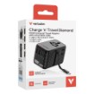 Picture of Universal Travel Adapter Verbatim Charge 'n' Travel 100W GaN III in Black