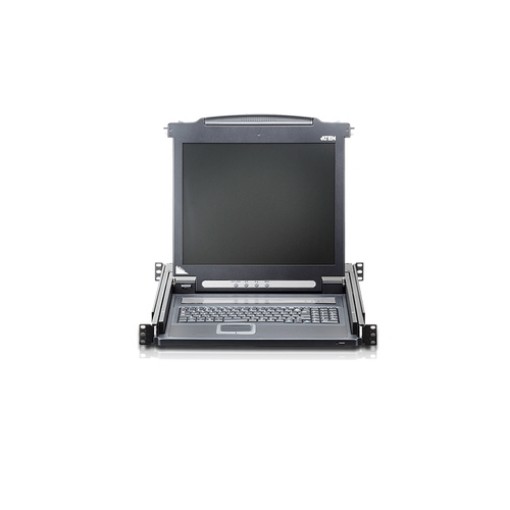 Изображение Консоль KVM ATEN 19 дюймов LCD с USB и PS/2 черного цвета.