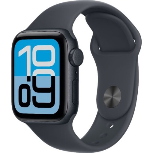 Изображение Умные часы Apple Watch SE 3 GPS + Cellular 40 мм, цвет корпуса Midnight Aluminium, цвет ремешка Midnight Sport Band - размер S/M.