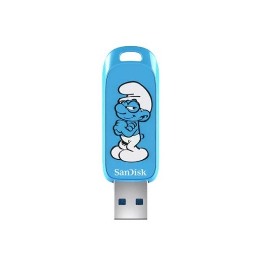 תמונה של זיכרון נייד Smurfs USB SanDisk דגם SDCZIS-064G-G46 בנפח 64GB
