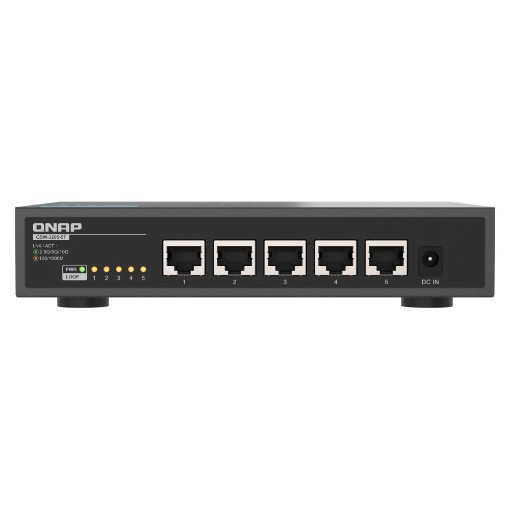 Изображение Неуправляемый коммутатор QNAP QSW-3205-5T 10GbE черного цвета.