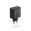 תמונה של מתאם חשמל Lenovo Dual USB-C 65W GaN צבע שחור G0A6065BEU