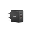 תמונה של מתאם חשמל Lenovo Dual USB-C 65W GaN צבע שחור G0A6065BEU