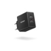 תמונה של מתאם חשמל Lenovo Dual USB-C 65W GaN צבע שחור G0A6065BEU