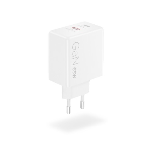 Изображение Адаптер питания Lenovo Dual USB-C 65W GaN белого цвета G0A6065WEU.