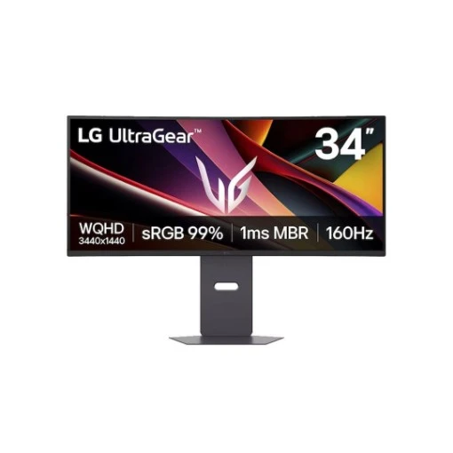 Изображение Изогнутый игровой монитор LG UltraGear™ 34G600A-B размером 34 дюйма.
