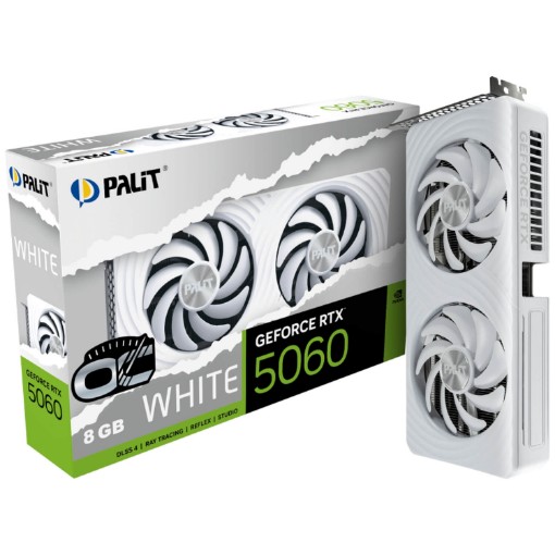 Изображение Видеокарта Palit GeForce RTX 5060 WHITE OC 8GB.
