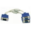 תמונה של מפצל מחיבור VGA זכר ל-2 חיבורי VGA נקבה Gold Touch