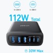 תמונה של מטען Anker עוצמתי 6 יציאות 112W GaN