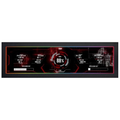 Изображение Универсальный экран Lian-Li 8,8" IPS черного цвета.