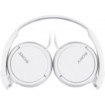 תמונה של אוזניות קשת Sony MDR-ZX110/W On-Ear בצבע לבן