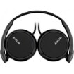 Изображение Накладные наушники Sony MDR-ZX110/B черного цвета.