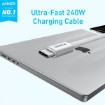 תמונה של כבל Anker USB C-C 240W בצבע שחור