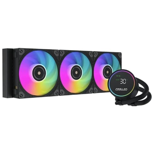 Изображение Жидкостное охлаждение для процессора Coolleo ICE FAIRY DIG 360 BK.