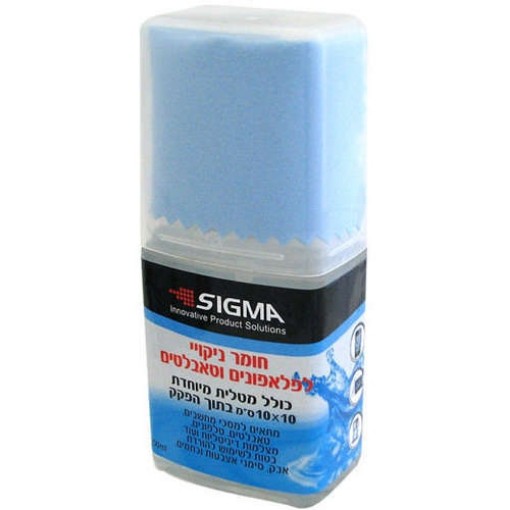 תמונה של מנקה מסך 100 מ"ל + מטלית SIGMA SI1100 (מגש 12 יחידות)