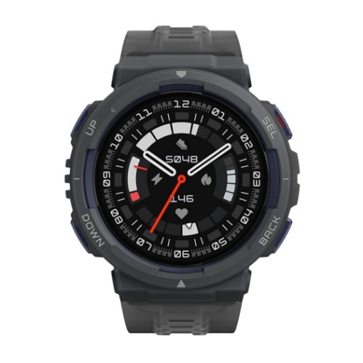Picture of Amazfit ACTIVE EDGE smartwatch in Midnight Pulse color.