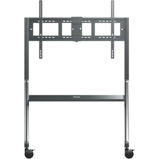 Изображение Крепление для тележки для дисплеев ViewSonic VB-STND-009 размером 105 дюймов, черного и серебристого цвета.