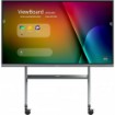 Изображение Крепление для тележки для дисплеев ViewSonic VB-STND-009 размером 105 дюймов, черного и серебристого цвета.