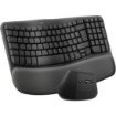 Изображение Беспроводной эргономичный набор клавиатуры и мыши Logitech Wave Keys + Lift цвета Графит.