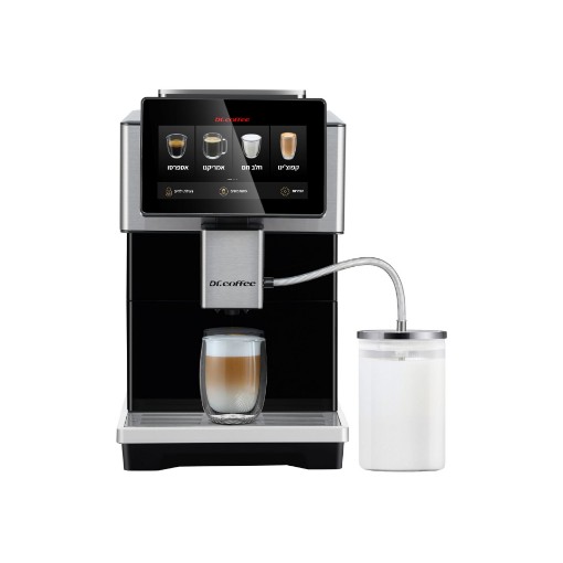 Изображение Профессиональная кофемашина Dr.Coffee H3 с капучинатором, черного цвета.