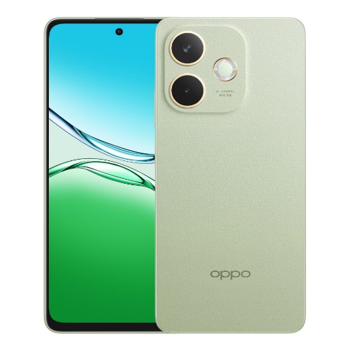 Изображение Мобильный телефон Oppo A5 Pro зеленого цвета.