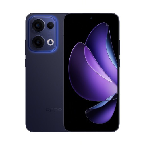 Изображение Мобильный телефон Oppo Reno 13 синего цвета.