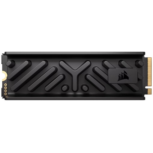 Picture of Corsair MP700 ELITE 4TB Gen5x4 NVMe M.2 SSD drive with cooling.