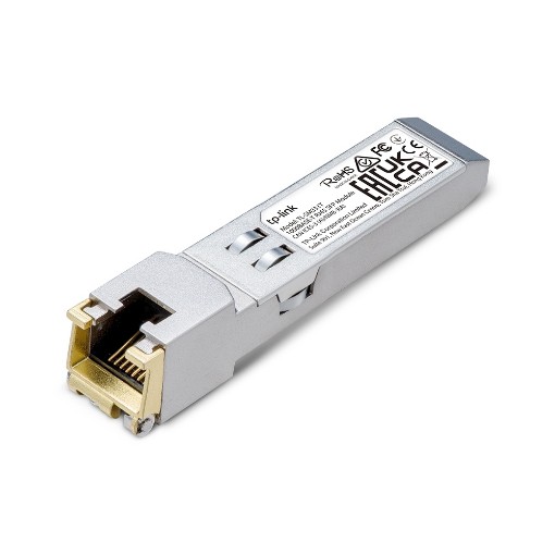 תמונה של מודול SFP TP-Link 1000BASE-T RJ45 בצבע כסף