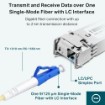 Изображение Двунаправленный WDM SFP модуль Single-Mode гигабит TP-Link TL-SM321B металлического цвета.