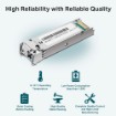 Изображение Двунаправленный WDM SFP модуль Single-Mode гигабит TP-Link TL-SM321B металлического цвета.
