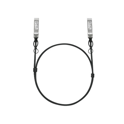 Изображение Кабель TP-Link Omada SFP28 25G длиной 1 метр, черно-серебристого цвета.
