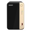 Изображение NAS компьютер QNAP TS-264 2-отсека 8 ГБ ОЗУ, цвет черный и золотой.