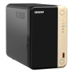 Изображение NAS компьютер QNAP TS-264 2-отсека 8 ГБ ОЗУ, цвет черный и золотой.