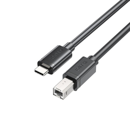 Изображение Кабель UNITEK USB-C на USB-B для передачи данных и зарядки – длина 3 метра.