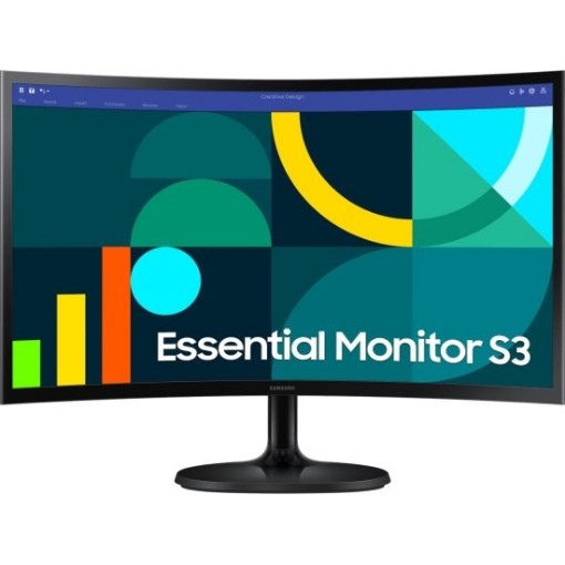 תמונה של מסך מחשב קעור Samsung Essential S3 S36GD S27D362GAM FHD VA 23.5