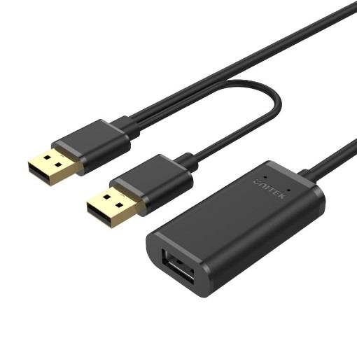 Picture of Active USB 2.0 extension cable, 20 meters long, UNITEK Y-279.