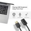 Picture of USB 3.0 extension cable 1m UNITEK in black color.
