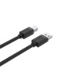Picture of USB 2.0 charging cable to USB-B, 3 meters long, UNITEK, black color.
