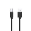 Picture of USB 2.0 charging cable to USB-B, 3 meters long, UNITEK, black color.