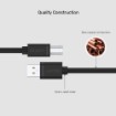 Picture of USB 2.0 charging cable to USB-B, 3 meters long, UNITEK, black color.