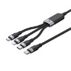 Picture of UNITEK C14101BK charging cable 1 to 3 in black and gray space color.