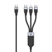 Picture of UNITEK C14101BK charging cable 1 to 3 in black and gray space color.