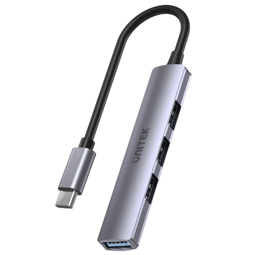 תמונה של מפצל USB-C UNITEK H1208B ל-4 פורטים USB