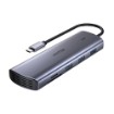 Изображение Мультипорт UNITEK 9 в 1 с USB-C подключением, серый космический цвет.