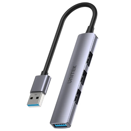 Picture of UNITEK H1208A USB-A splitter with 4 USB-A ports.